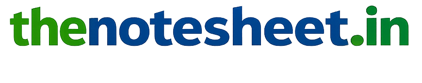 The Note Sheet