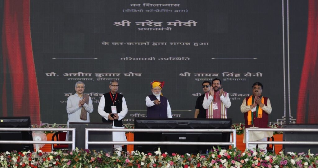PM Modi Dedicates ₹14,700 Crore Projects in Haryana, Unveils World’s Most Powerful Hydrogen Train