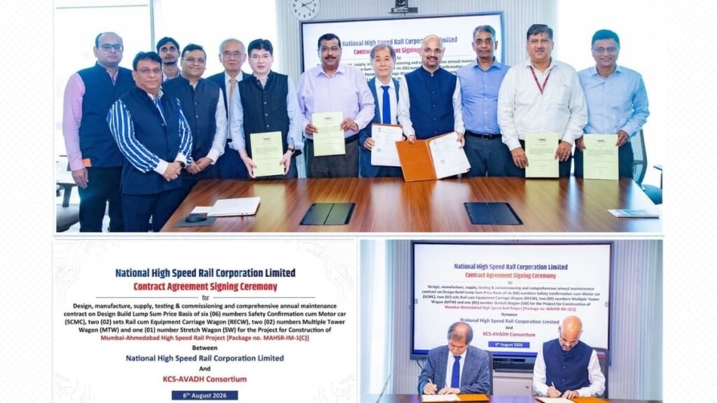 High-Speed Rail Progress: NHSRCL Partners with KCS-AVADH Consortium for Rolling Stock Maintenance Systems