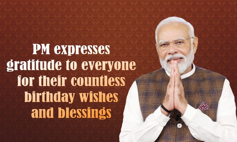 PM Expresses Gratitude for Public Support and Birthday Wishes Under ‘Ashirwad Ka Diya’ Initiative